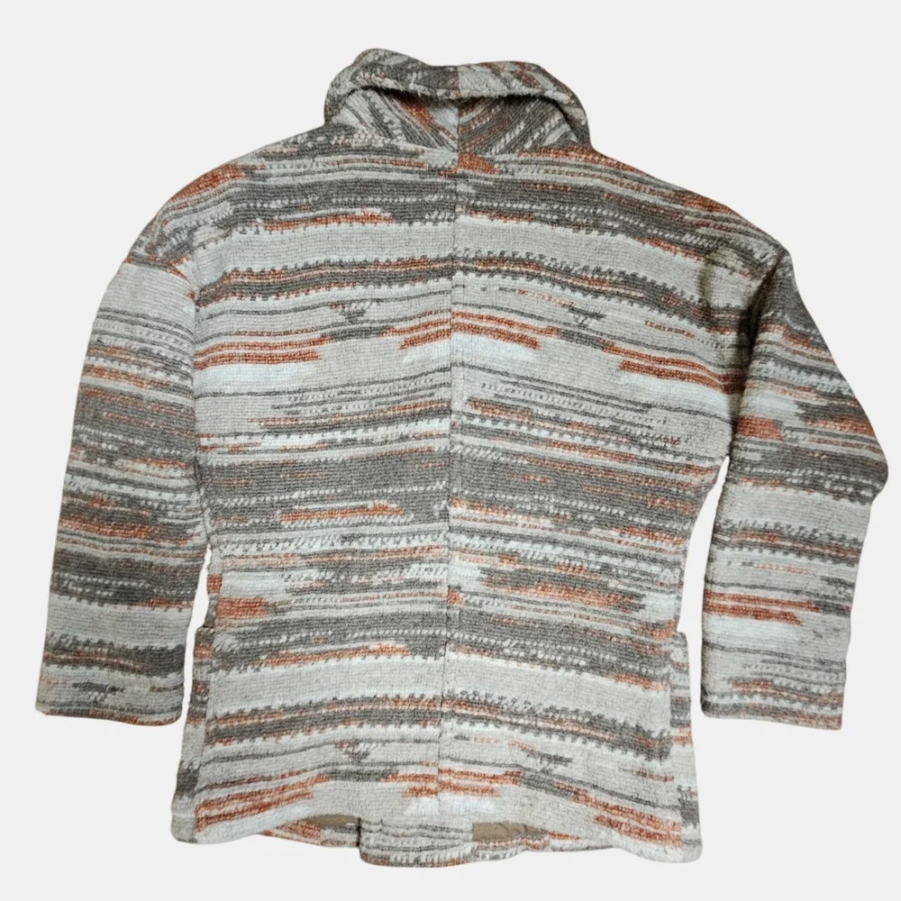 Prana Arria Jacket Wool Blend Knit Womens S Double Breasted Boho Aztec Southwest